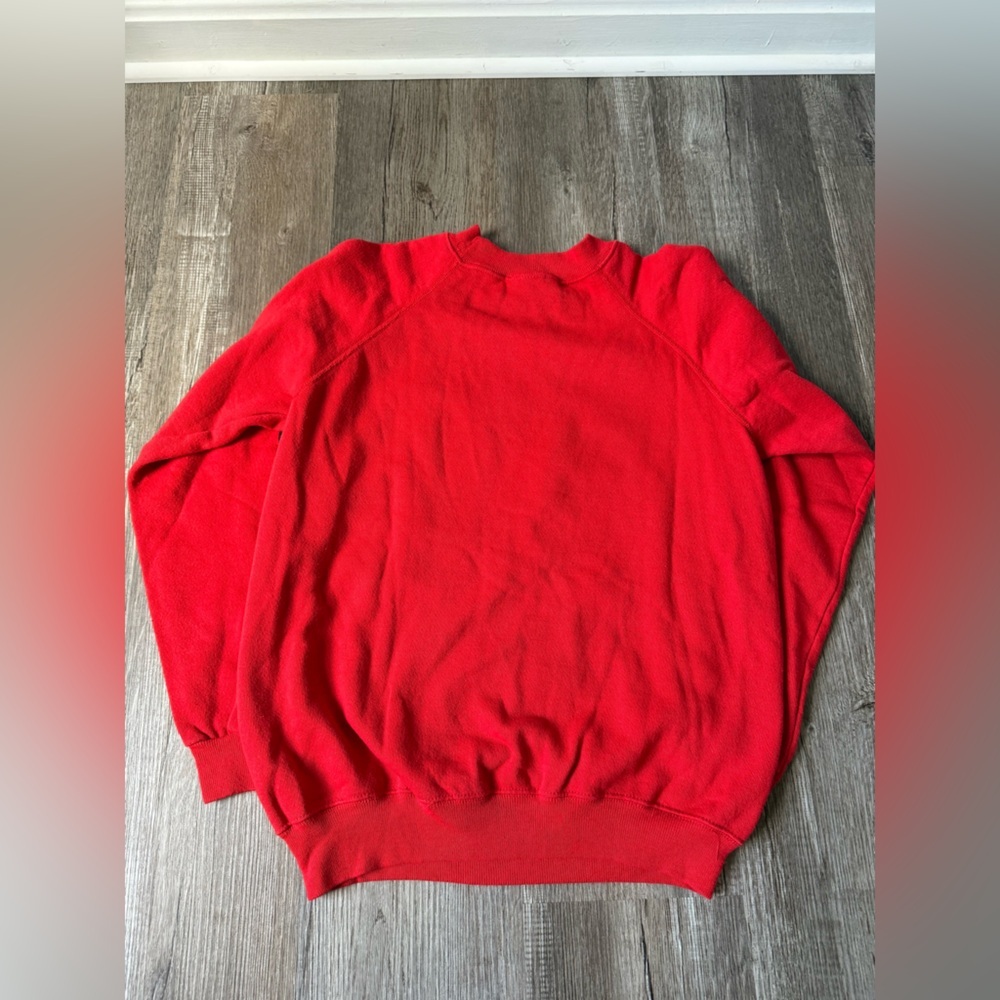 VTG I Love Cats Cat Lover Sweatshirt Crewneck Pullover Red Black Size S M - Picture 10 of 12